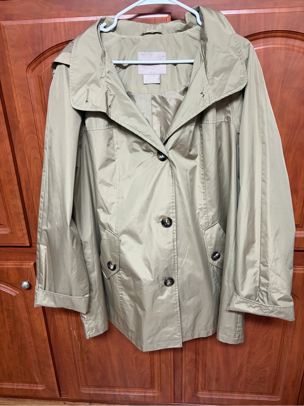 White Stag Olive Green Lightweight Trench Coat